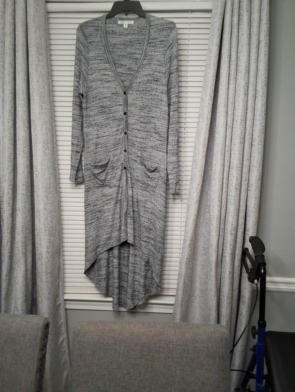 Karen Kane Heather Gray Knit Cardigan